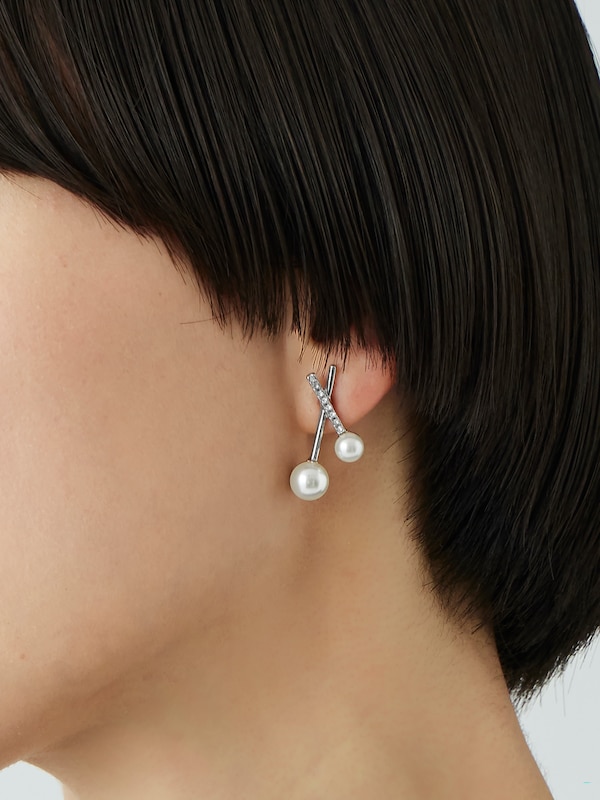 ストーンパールコンビピアス