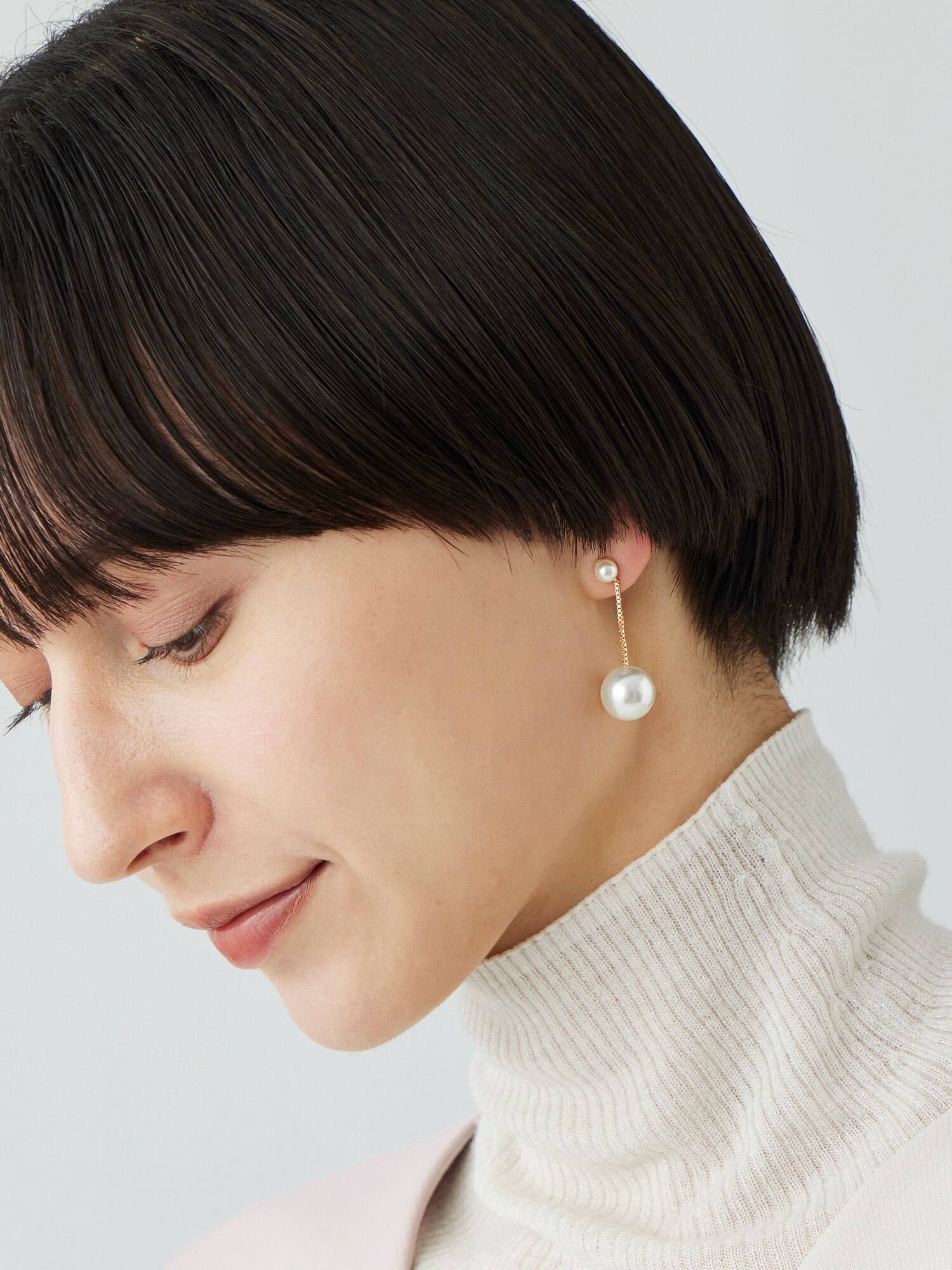 ツイストコットンパールピアス イエナ アダムエロペ トゥモローランド 
