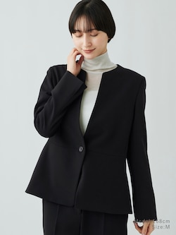 トリアセブレンドペプラムジャケット