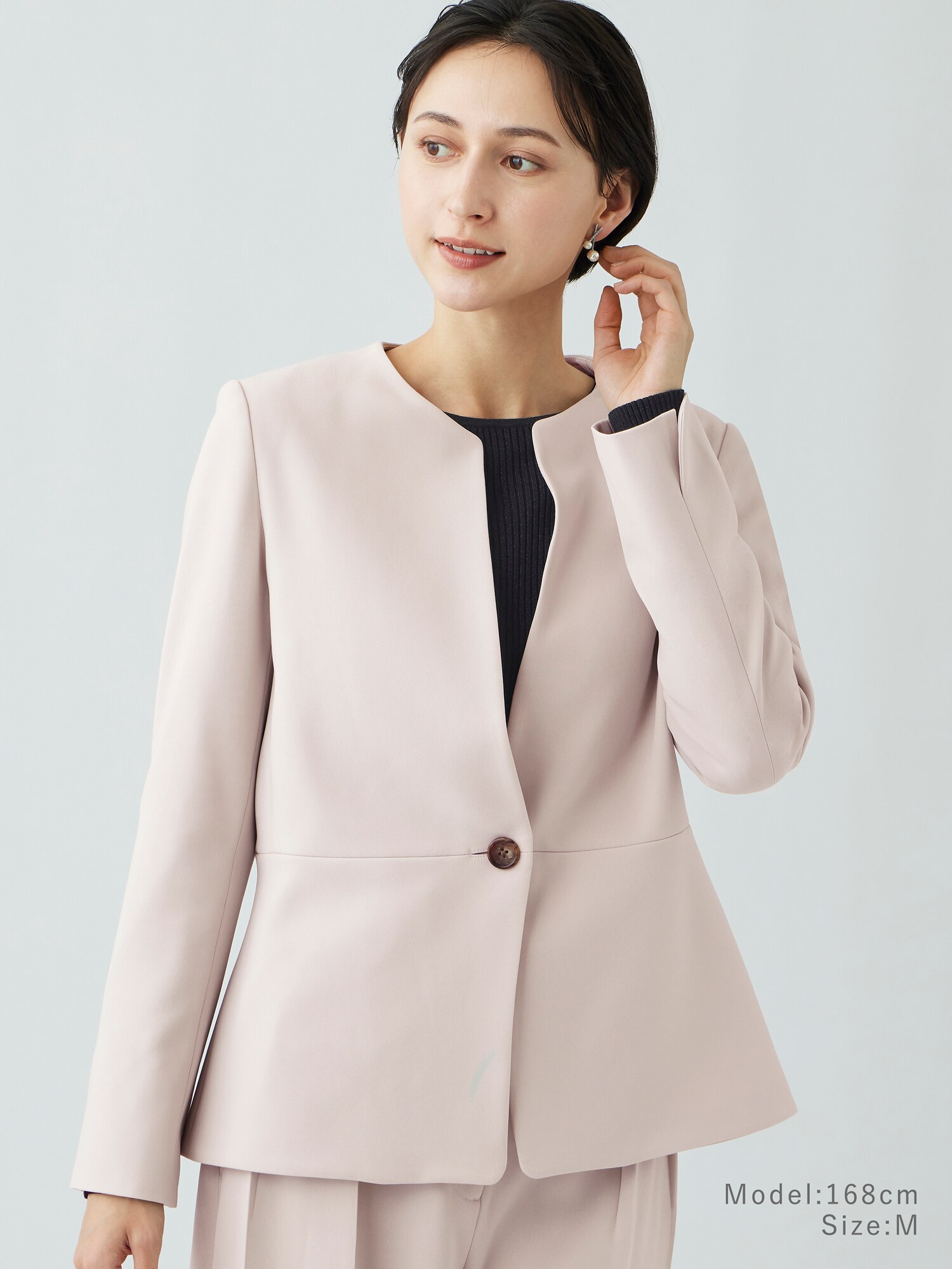 美品　PLST現行タグ　トリアセブレンド　パンツスーツ　セットアップ　ベージュM PLST(プラステ)公式 | レディースのスーツ (トリアセブレンド)