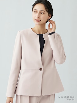 トリアセブレンドペプラムジャケット