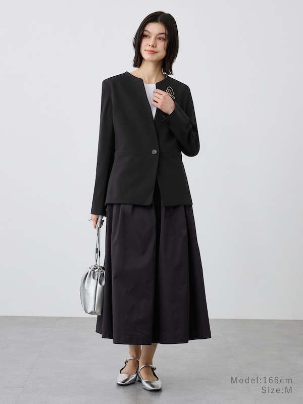 トリアセブレンドペプラムジャケット