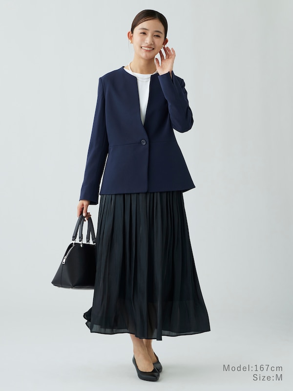 トリアセブレンドペプラムジャケット