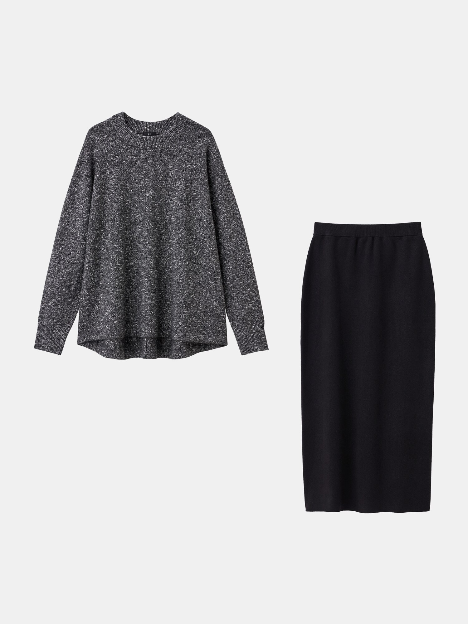 PLST(プラステ)公式 | ミックスヤーンペプラムニットセットアップ