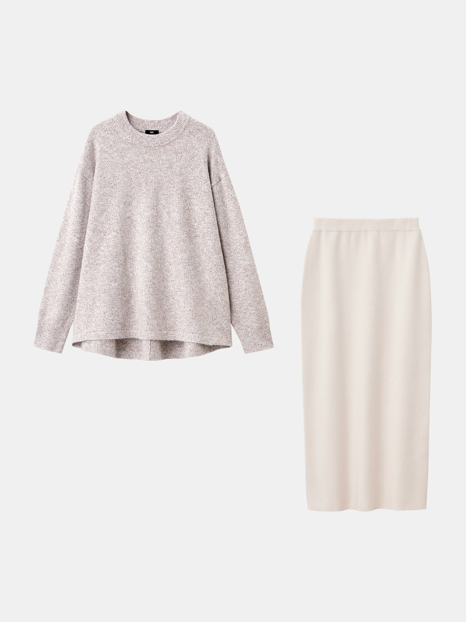 PLST(プラステ)公式 | ミックスヤーンペプラムニットセットアップ