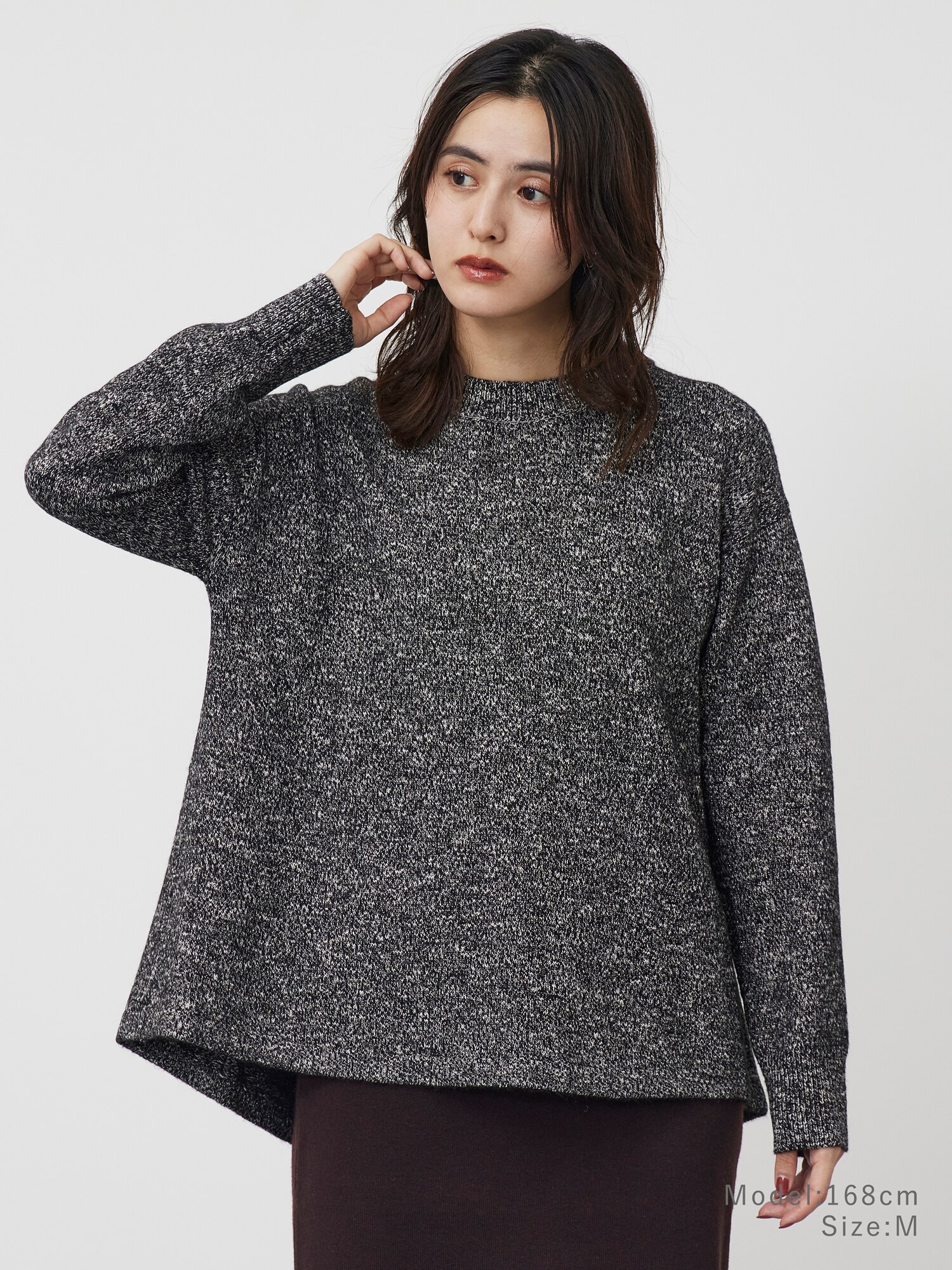 美品 プラステ ニット PLST(プラステ)公式 | ウールミックススムースVネックセーター(レディース)