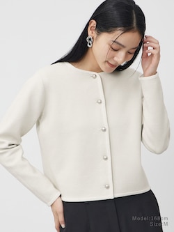 コットンブレンドラメカーディガン