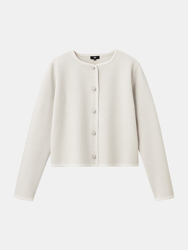 コットンブレンドラメカーディガン