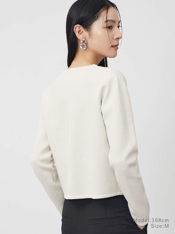 コットンブレンドラメカーディガン