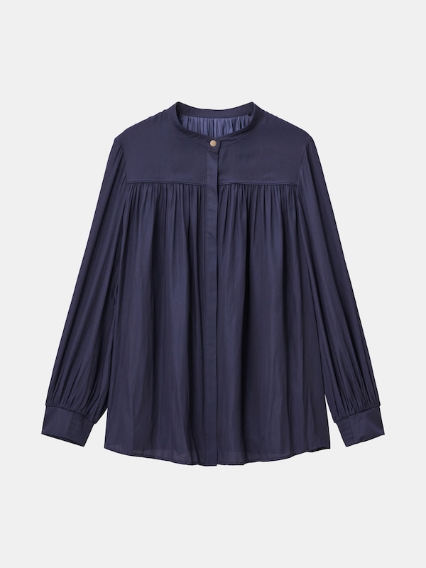 ライトサテンギャザーブラウス