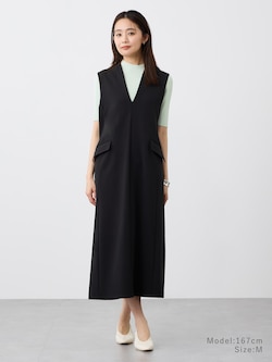 ジョーゼットジャージージャンパーワンピース