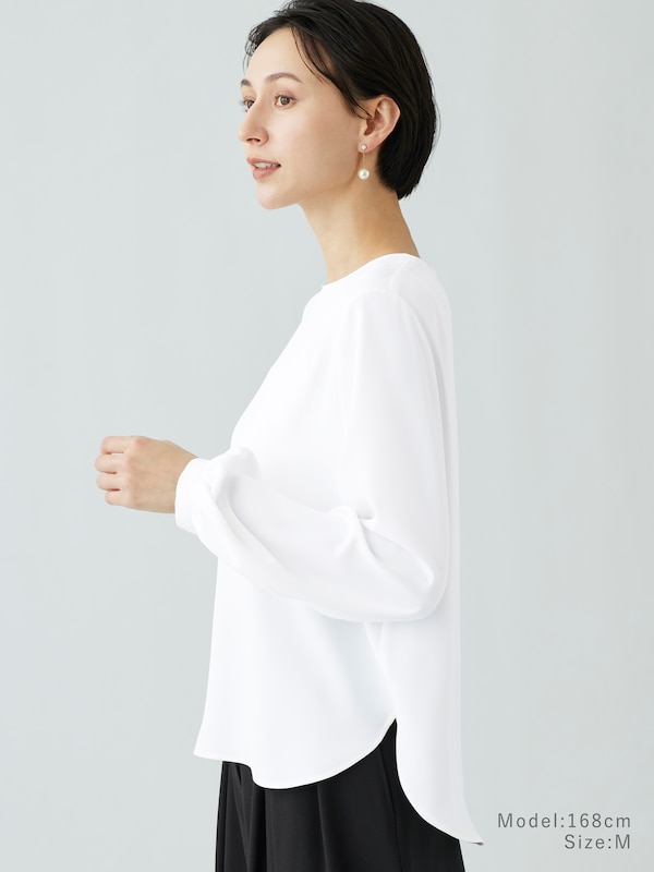 ラウンドヘムTブラウス