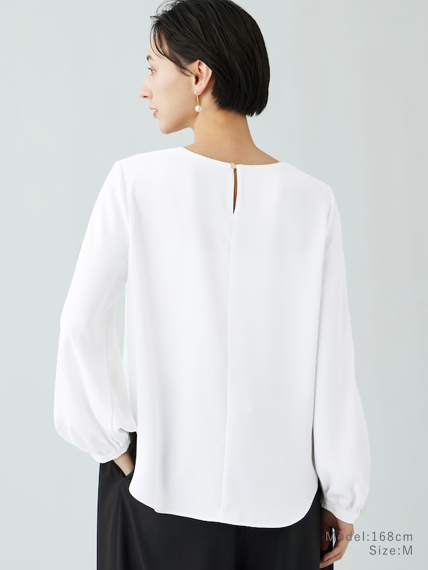 ラウンドヘムTブラウス