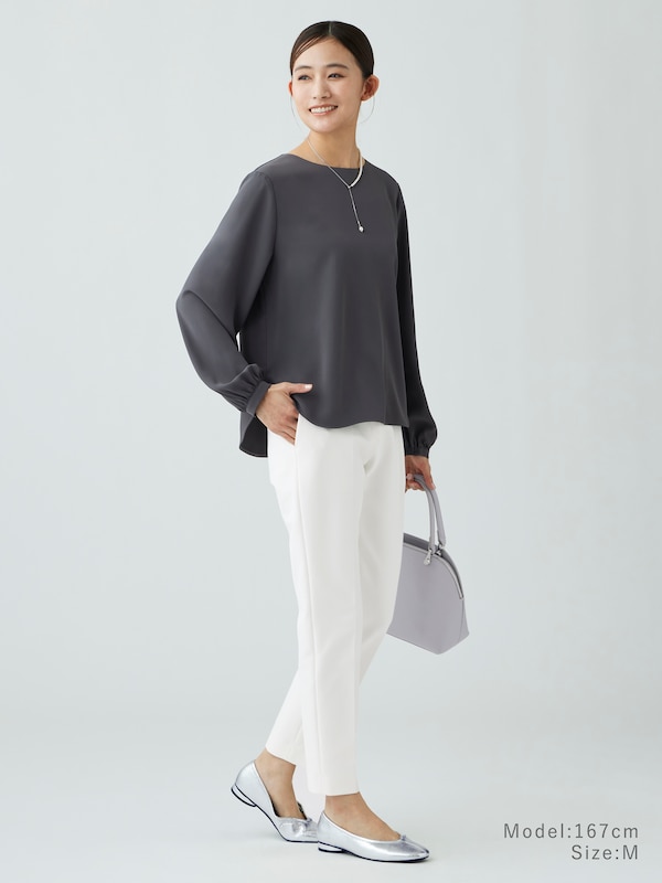 ラウンドヘムTブラウス