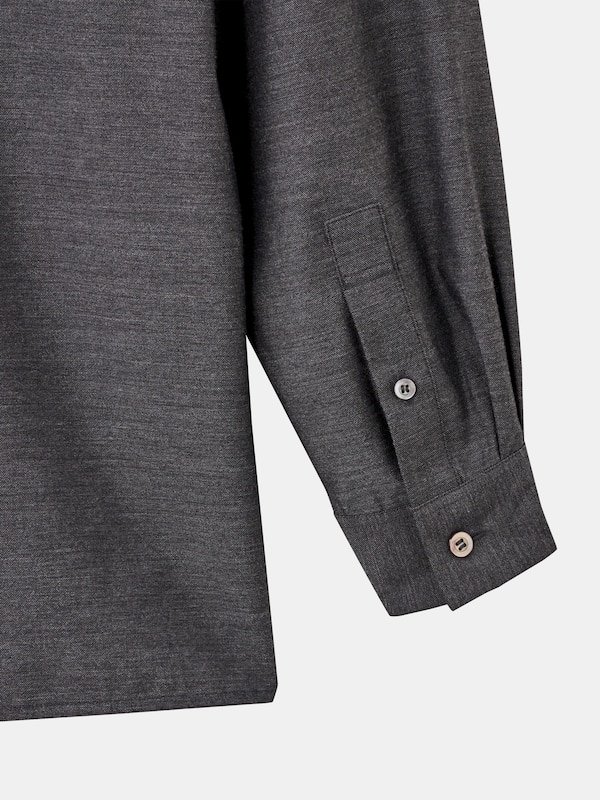 レーヨンブレンドオープンカラーシャツ