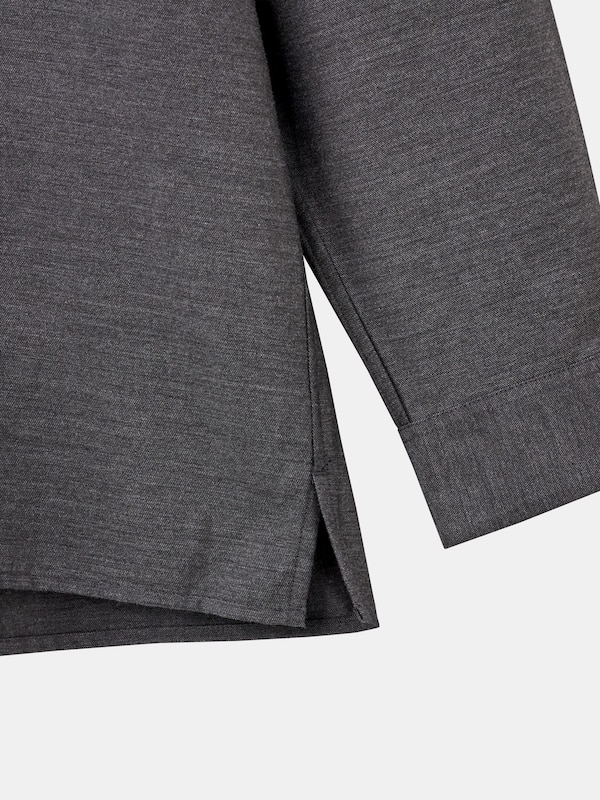 レーヨンブレンドオープンカラーシャツ