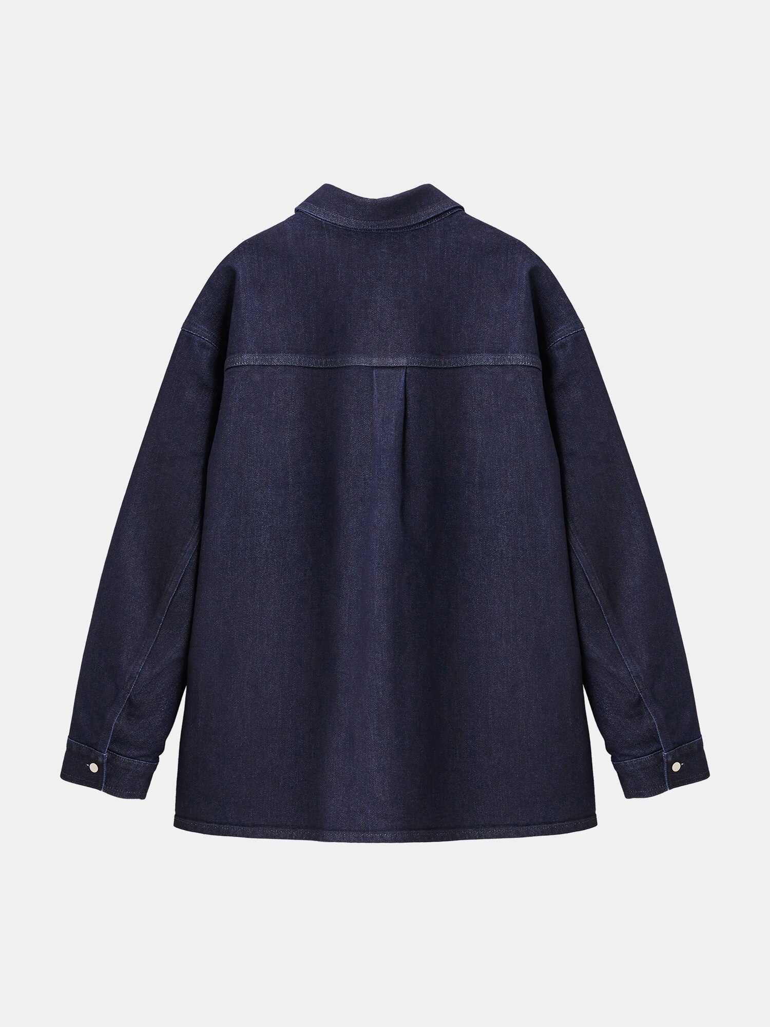 今期新品　プラステ　デニムシャツジャケット　ネイビー　S PLST(プラステ)公式 | デニムシャツジャケット(レディース)