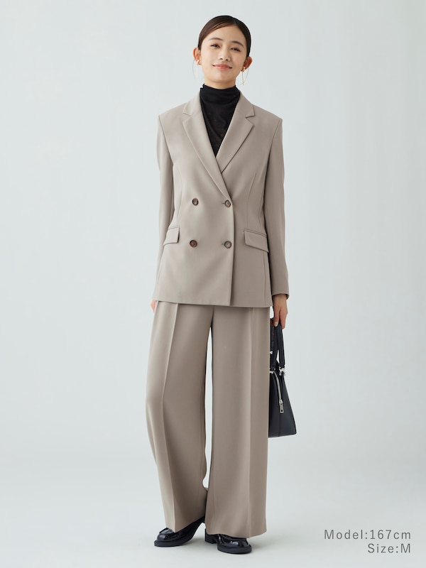 トリアセブレンド2タックワイドパンツ