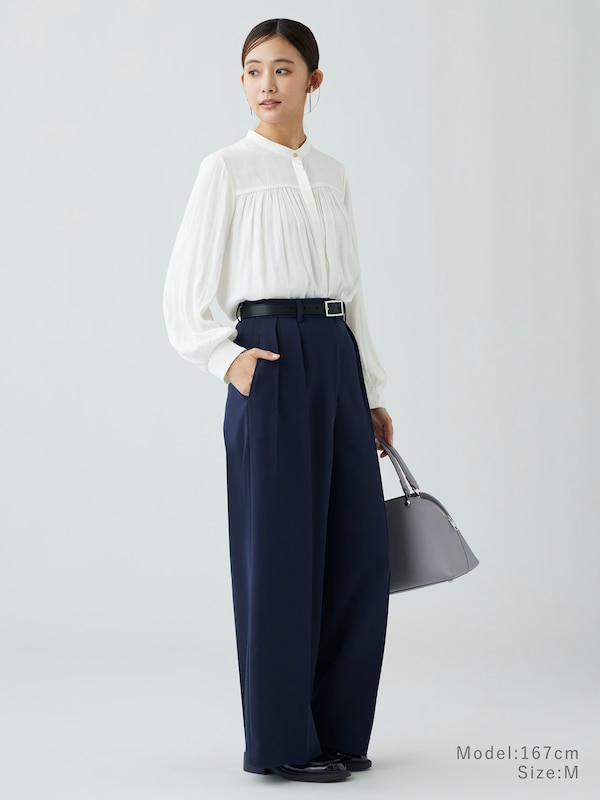 トリアセブレンド2タックワイドパンツ