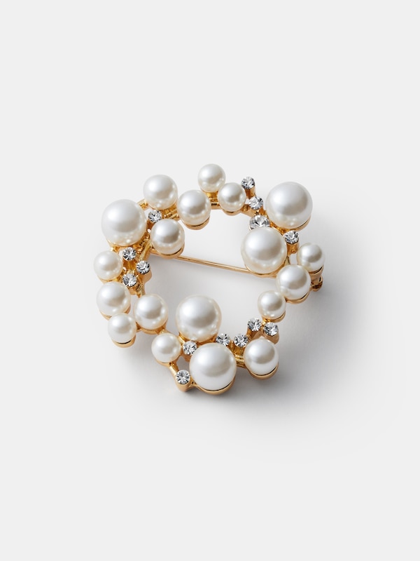 パールストーンブローチ