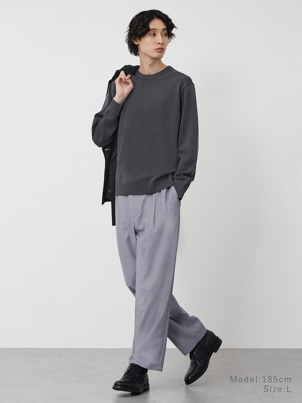 ウォッシャブルクルーネックセーター