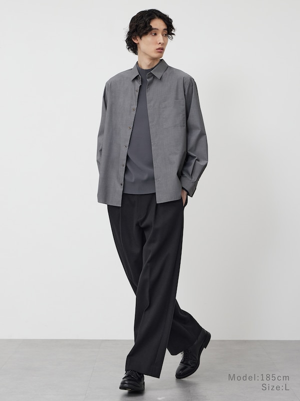 UVカットレーヨンブレンドモックネックセーター（長袖）