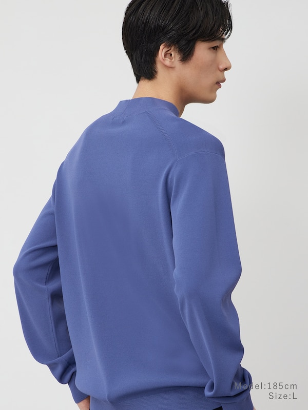 UVカットレーヨンブレンドモックネックセーター（長袖）