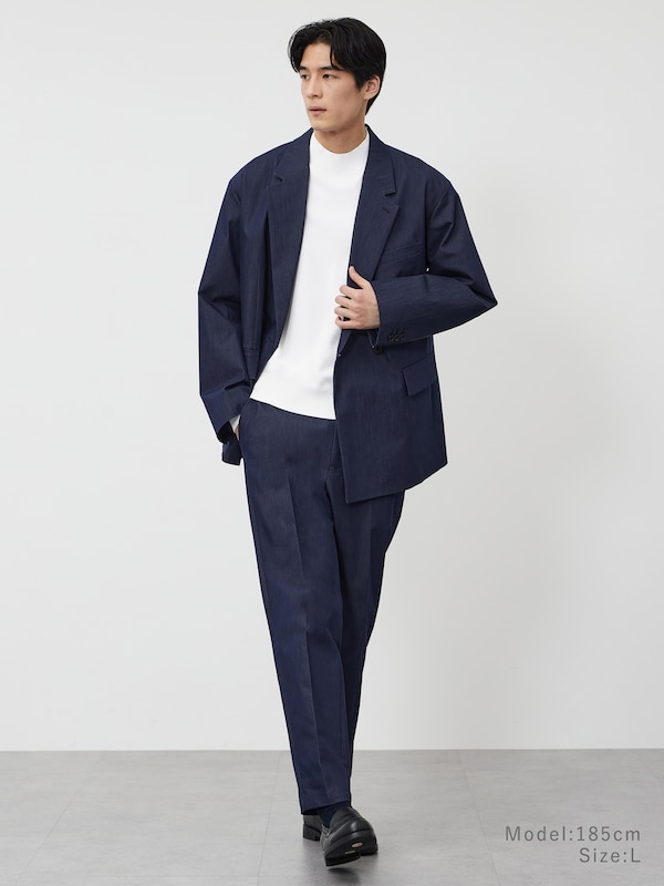 UVカットレーヨンブレンドモックネックセーター（長袖）