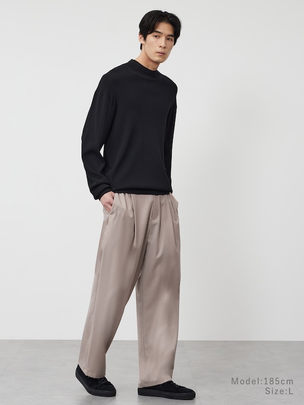 UVカットレーヨンブレンドモックネックセーター（長袖）