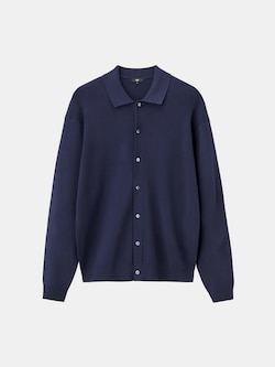 UVカットレーヨンブレンドポロカーディガン