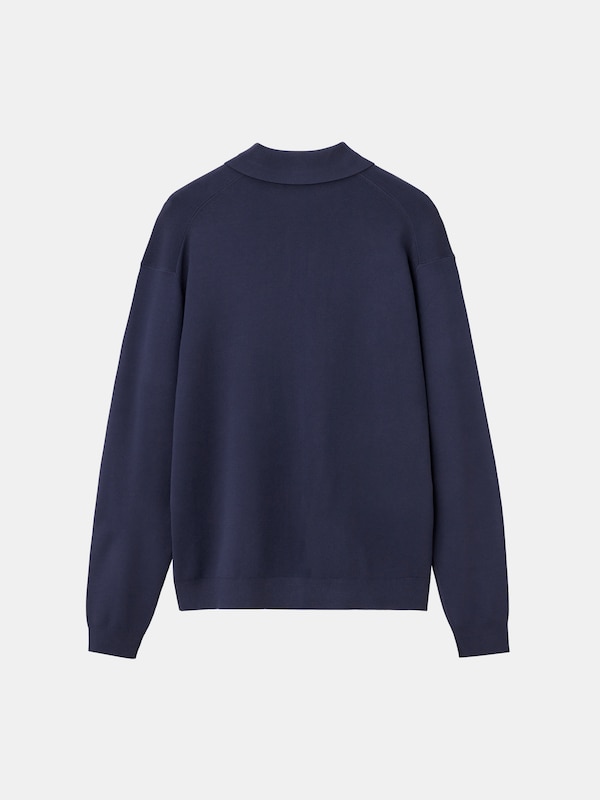 UVカットレーヨンブレンドポロカーディガン