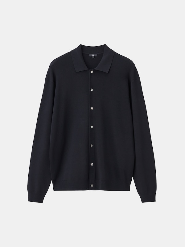 UVカットレーヨンブレンドポロカーディガン