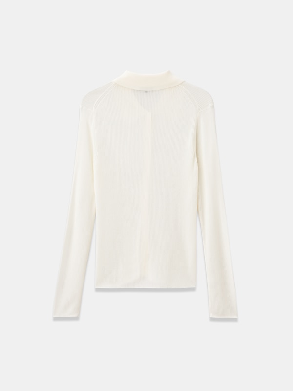 レーヨンブレンドシアーポロカーディガン