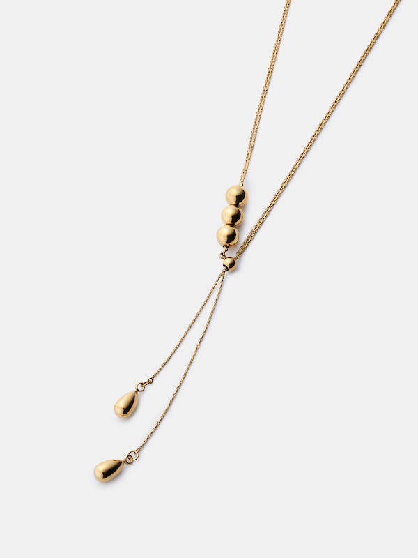 メタルボールラリエットネックレス