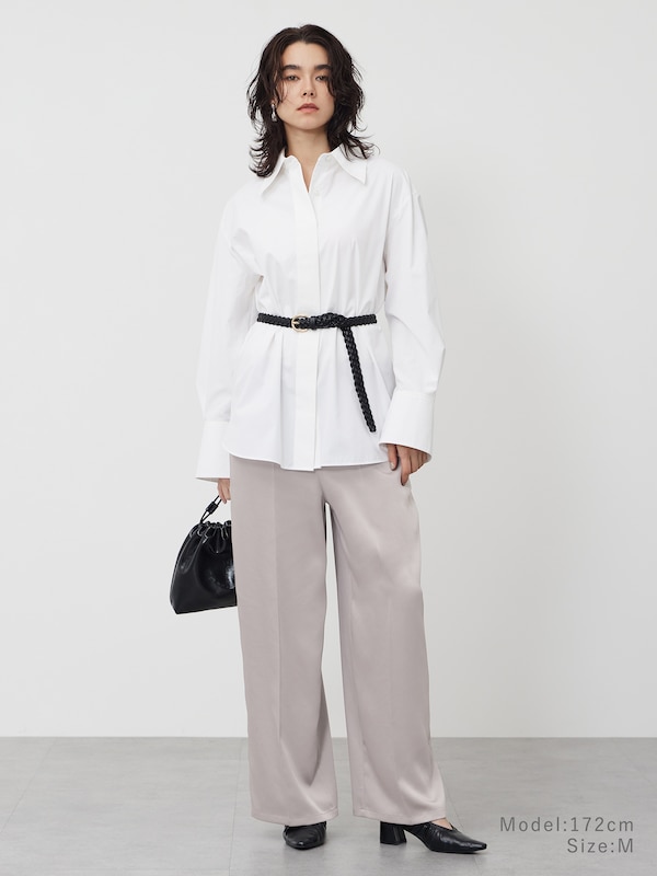 サテンイージーパンツ