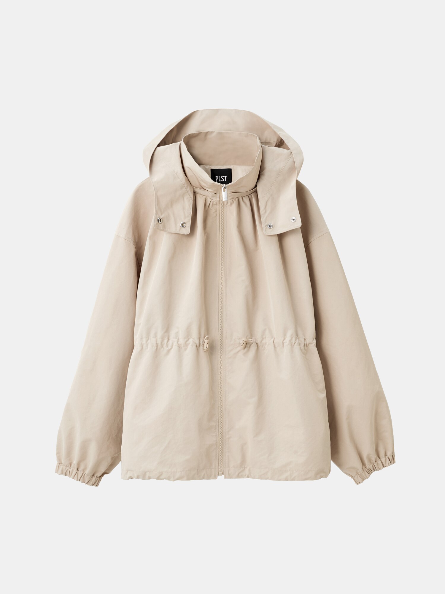 【新品未使用】PLST ベージュ フーデッドブルゾン S PLST(プラステ)公式 | フーデッドブルゾン(レディース)