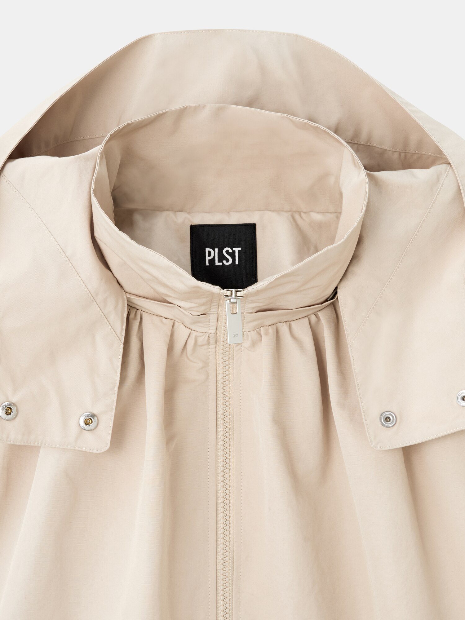 【新品未使用】PLST ベージュ フーデッドブルゾン S PLST(プラステ)公式 | フーデッドブルゾン(レディース)