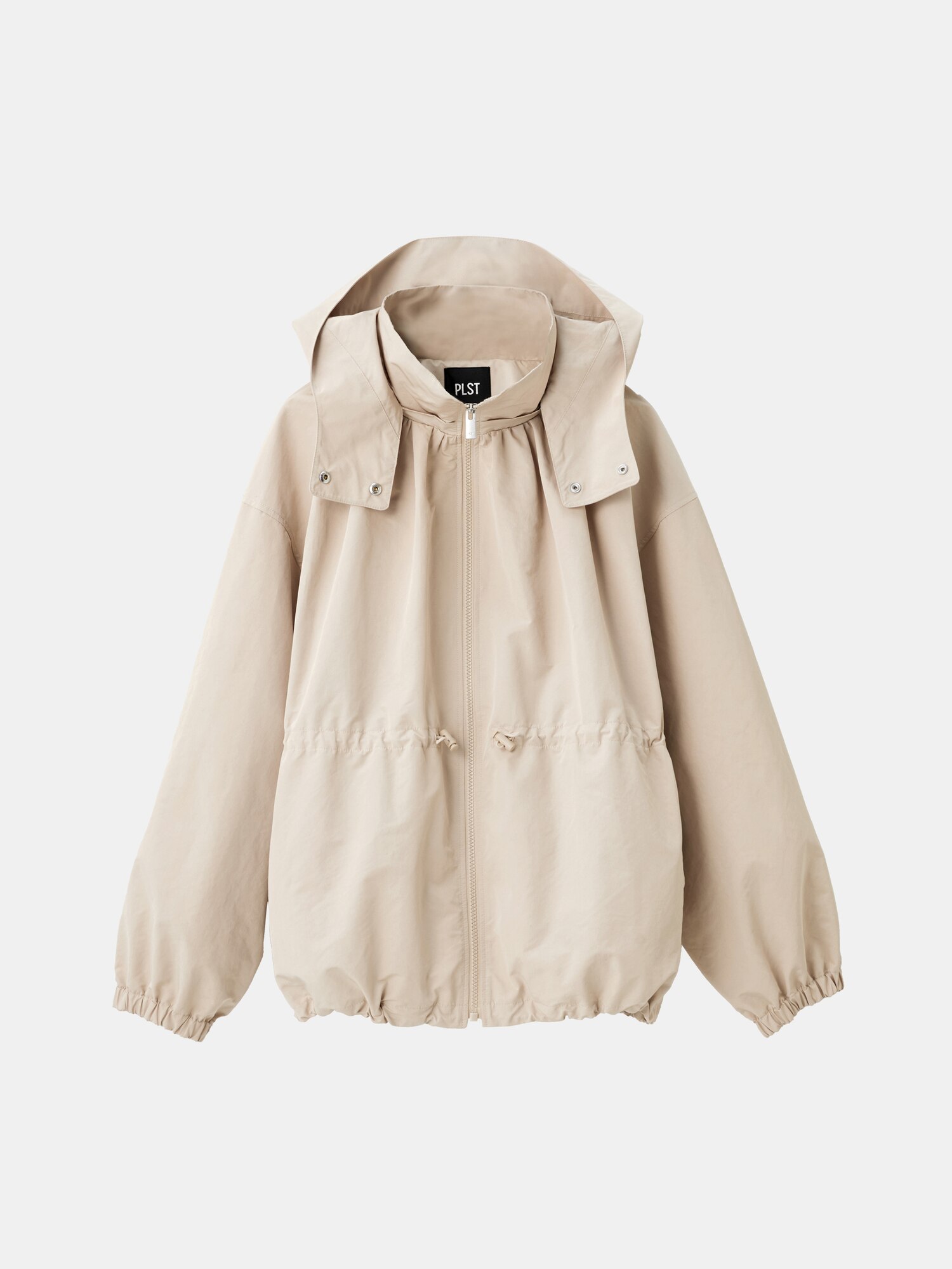 【新品未使用】PLST ベージュ フーデッドブルゾン S PLST(プラステ)公式 | フーデッドブルゾン(レディース)