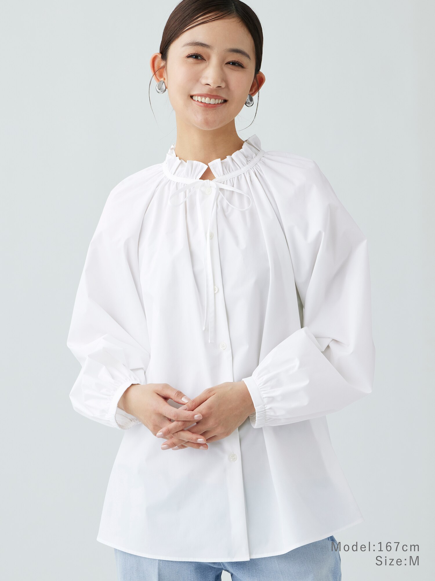 PLST(プラステ)公式 | タイプライターフリルブラウス