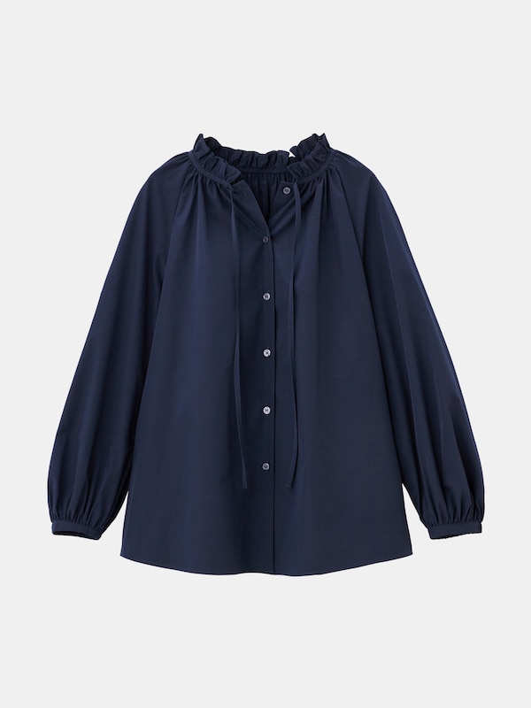 タイプライターフリルブラウス