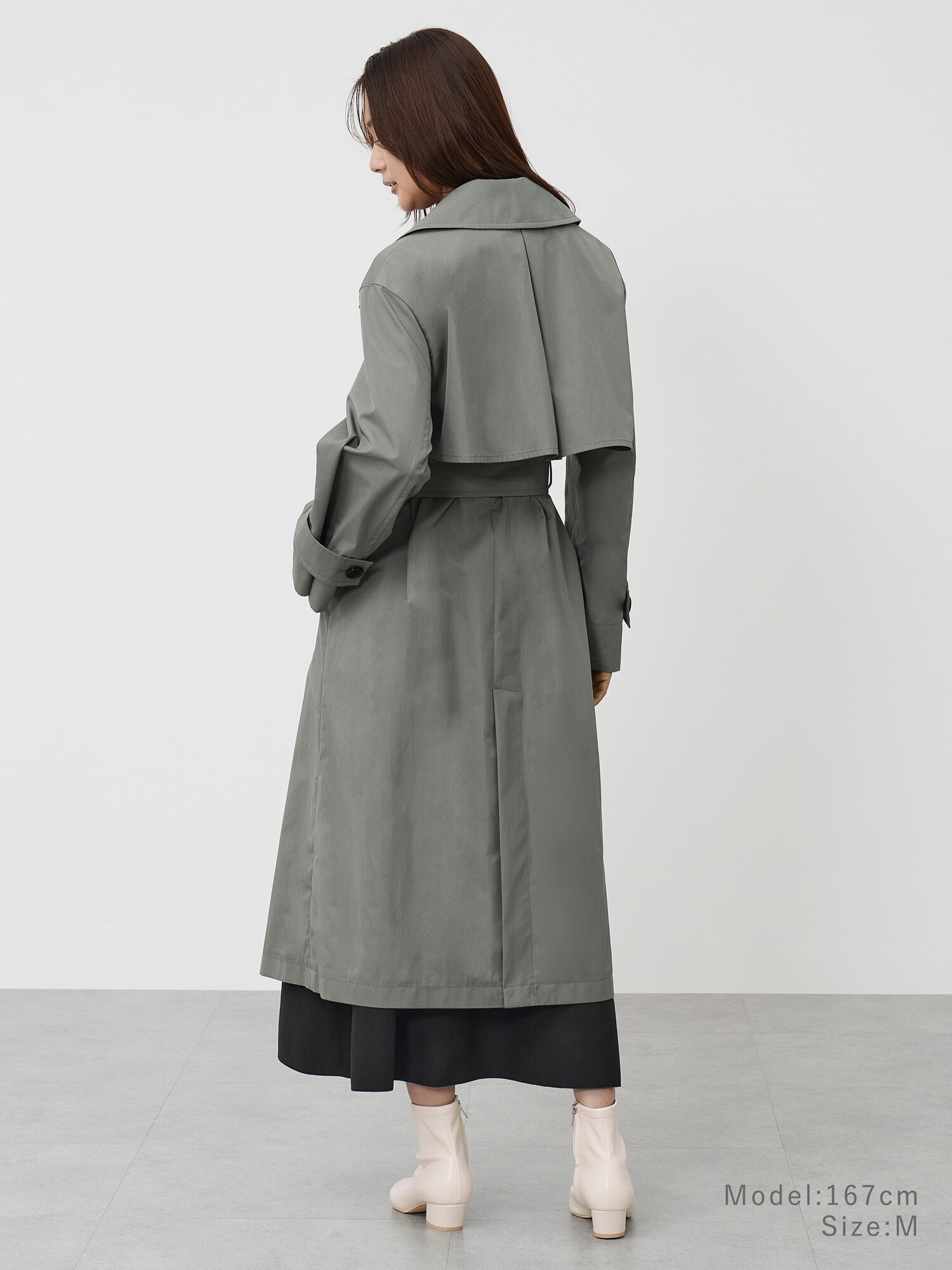 【美品】PLST トレンチコート スプリングコート M 撥水加工 PLST(プラステ)公式 | トレンチコート(レディース)