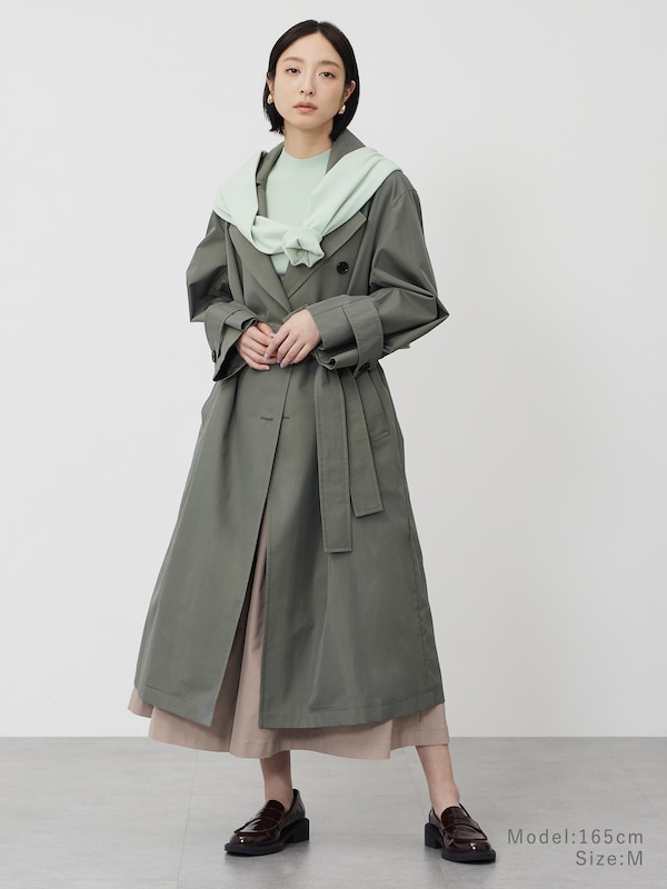 UVカットレーヨンブレンドハイネックリブセーター