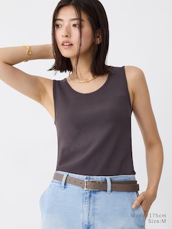 【いま売れてます】UVカットレーヨンブレンド2WAYネックタンクトップ