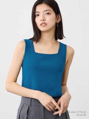 【いま売れてます】UVカットレーヨンブレンド2WAYネックタンクトップ