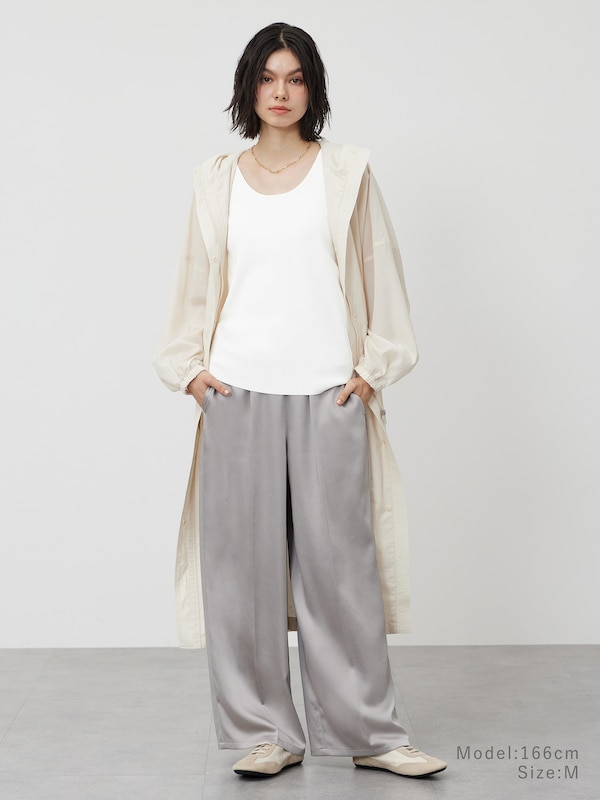 UVカットレーヨンブレンド2WAYネックタンクトップ