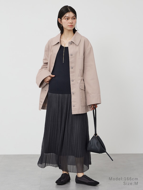 UVカットレーヨンブレンド2WAYネックタンクトップ