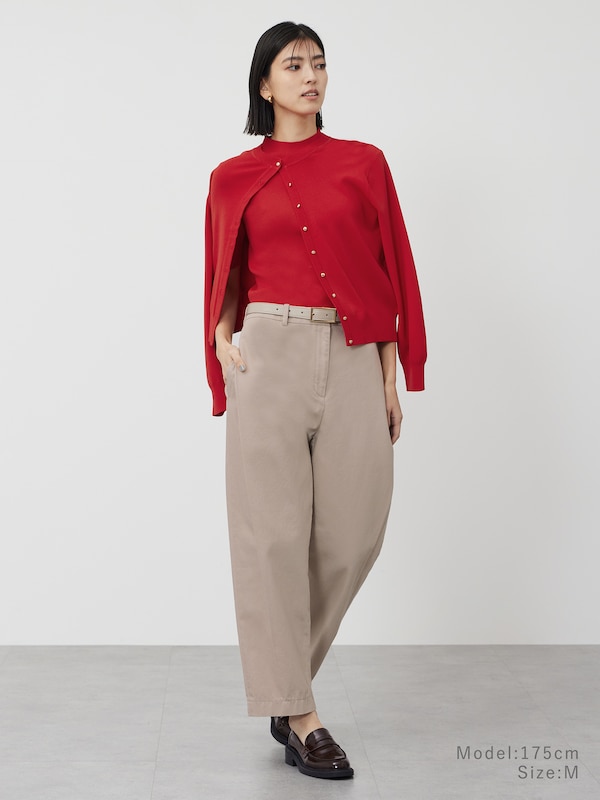 UVカットレーヨンブレンドメタルボタンカーディガン