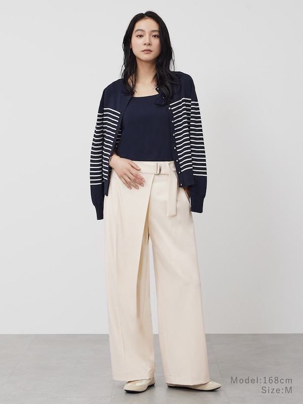 UVカットレーヨンブレンドメタルボタンカーディガン