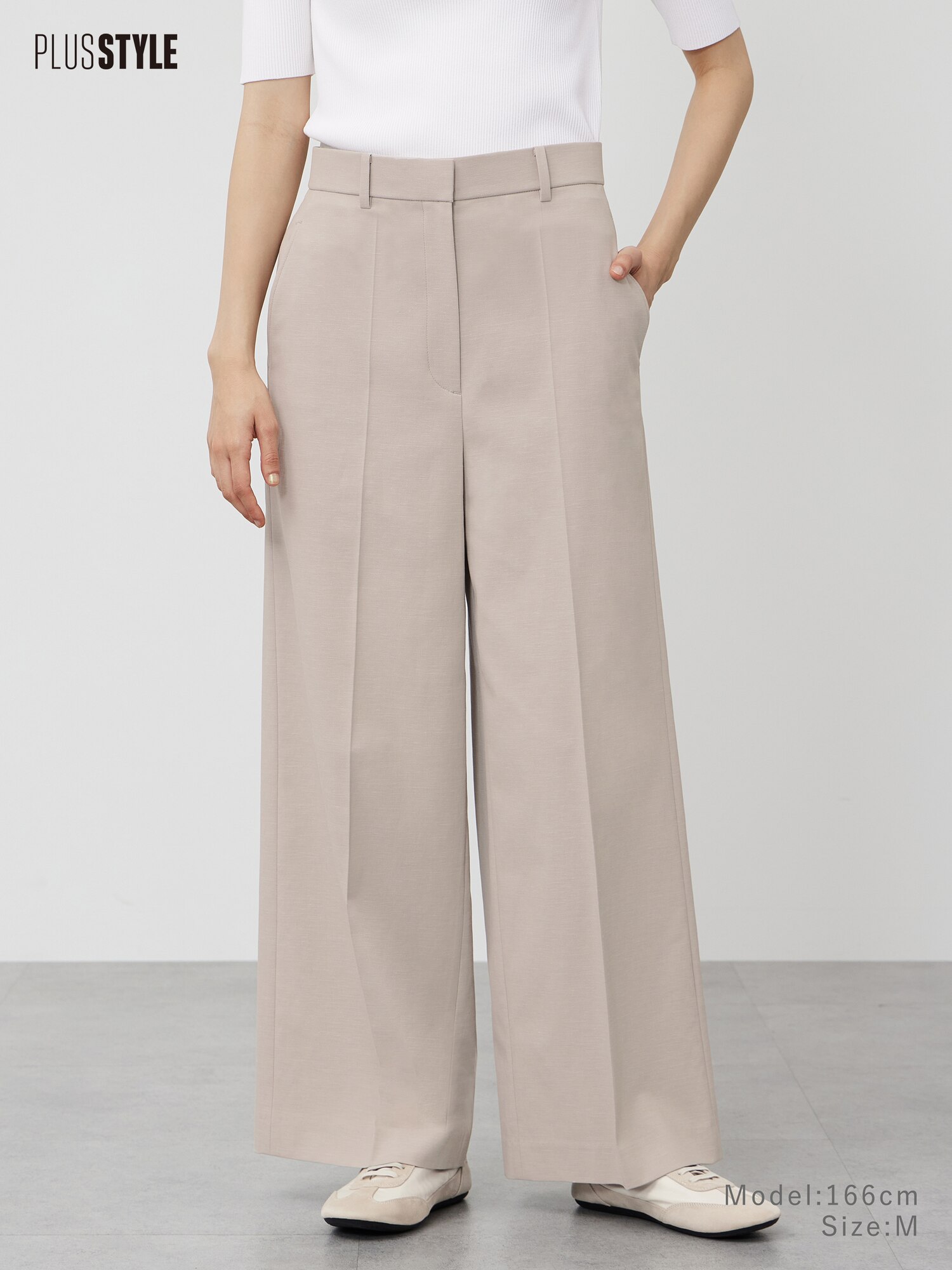 PLST(プラステ)公式 | レディースのPLUS STYLE パンツ (リネンブレンド)