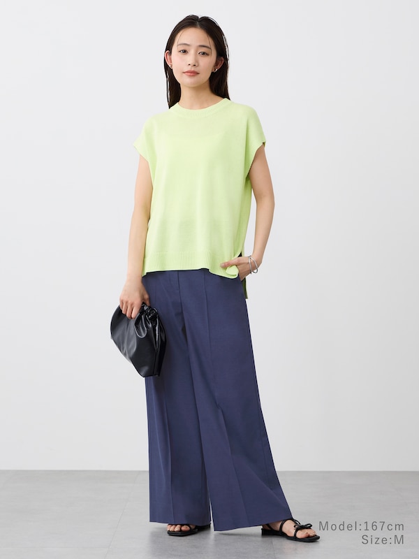 ワイドパンツ（リネンブレンド）